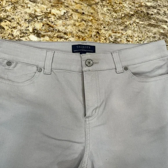 Talbots Simply Flattering 5 Pocket jeans- LOVELY GRAY size 12Petite - EUC! - Picture 2 of 15